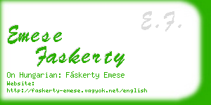 emese faskerty business card