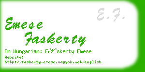 emese faskerty business card